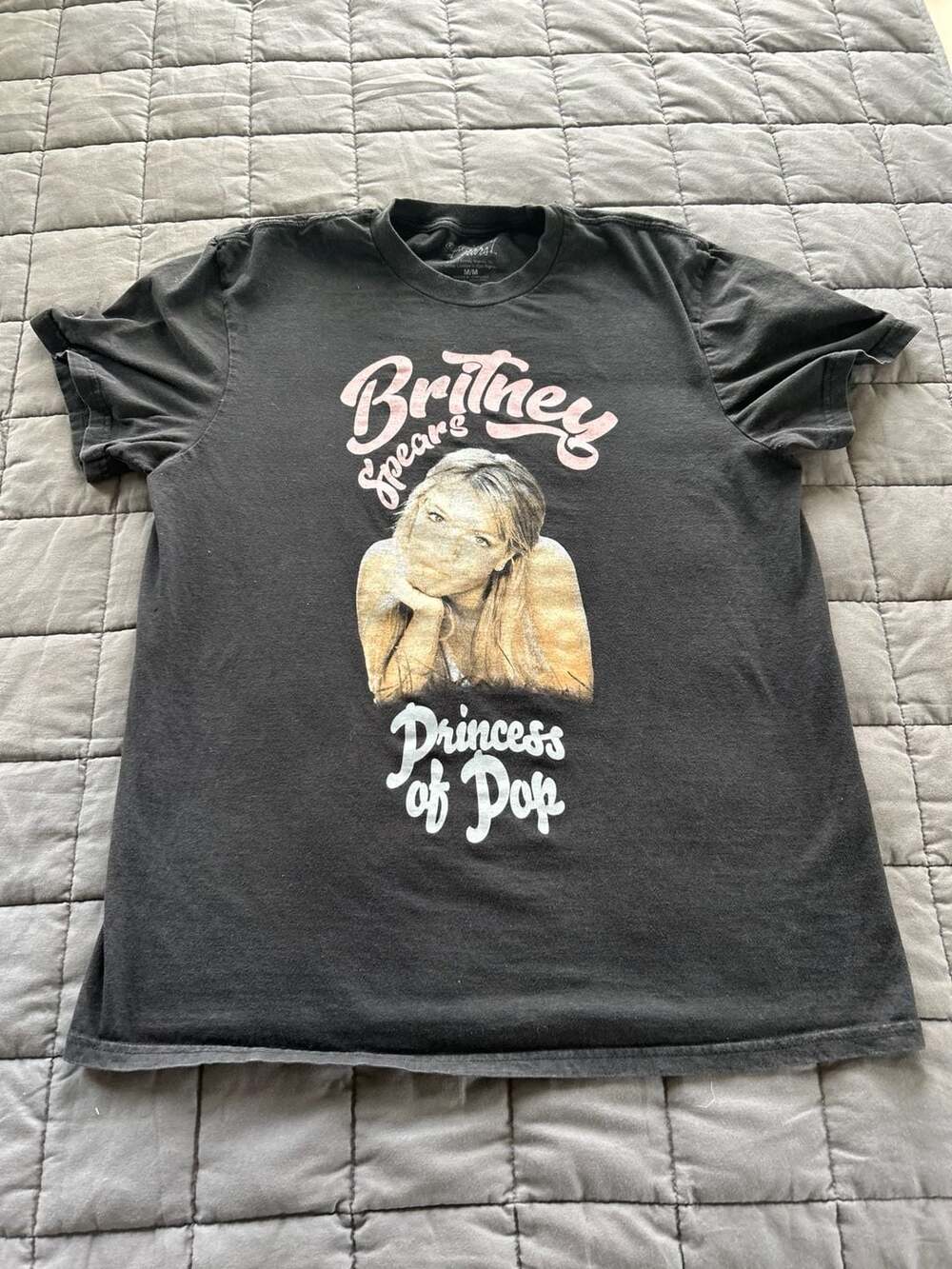 Britney Spears Princess Of Pop Black Graphic T-Shirt